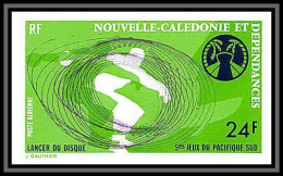 91973c Nouvelle-Calédonie PA N°167 Athletisme Lancer Du Disque Discus Throw 1975 Non Dentelé ** MNH Imperf - Imperforates, Proofs & Errors