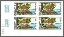 91972a Nouvelle-Calédonie PA N°149 Paysages Landscape 1974 Arbre Tree Cote Ouest Non Dentelé Imperf ** MNH Coin Daté - Ongetande, Proeven & Plaatfouten