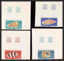 91968a Wallis Et Futuna N° 192 195 Coquillages Shell (shells) Non Dentelé Imperf ** MNH - Non Dentelés, épreuves & Variétés