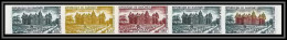 91953 Dahomey PA N°18 Case Somba Essai Proof Non Dentelé Imperf ** MNH Bande 5 Strip - Benin - Dahomey (1960-...)