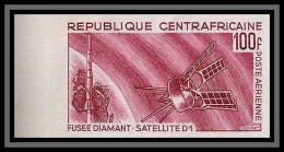 91876d Centrafricaine Centrafrique PA N°45 Fusee Diamant Satellite D1 1966 Espace (space) Non Dentelé Imperf ** MNH - Africa