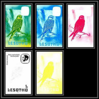 91871b Lesotho N° 442 Crécerelle Faucon Falcon Kestrel Oiseaux Bird Essai Proof Non Dentelé Imperf ** MNH  - Eagles & Birds Of Prey