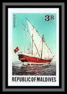 91861gh Maldives N° 706 Ban Gala BATEAU Ship Boat Voile Sailing Non Dentelé Imperf ** Mnh  - Maldive (1965-...)
