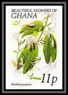 91859b Ghana N° 633 Bauhinia Purpurea (Arbre Aux Orchidées) Fleur Flower Flowers Non Dentelé Imperf ** MNH - Orchideen