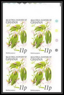 91859a Ghana N° 633 Bauhinia Purpurea (Arbre Aux Orchidées) Fleur Flower Flowers Non Dentelé Imperf ** MNH Bloc 4 - Orchids