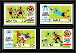 91858a Ghana N° 618/621 African Cup Of Nations Football Soccer 1978 Non Dentelé Imperf ** MNH  - Coppa Delle Nazioni Africane