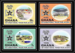 91855d Ghana N° 549 / 552 ACCRA International Trade Fair 1976 Commerce équitable Non Dentelé Imperf ** MNH - Autres & Non Classés