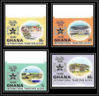 91855c Ghana N° 549 / 552 ACCRA International Trade Fair 1976 Commerce équitable Non Dentelé Imperf ** MNH - Ghana (1957-...)
