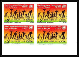 91854c Sénégal N° 341 Commissariat Refugiés Refugee Onu Uno United Nations Unies Non Dentelé Imperf ** MNH Bloc 4 - UNO