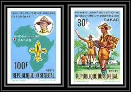 91851c Sénégal N° 339/340 Scouts Conference Africaine De Scoutisme 19 Scouting Jamboree Non Dentelé Imperf  - Neufs
