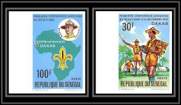 91851b Sénégal N° 339/340 Scouts Conference Africaine De Scoutisme 19 Scouting Jamboree Non Dentelé Imperf  - Senegal (1960-...)