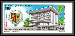 91850d Sénégal Poste Aerienne PA N° 111 UAMPT Télécommunications Telecom Uti 1971 Non Dentelé Imperf ** MNH Bloc 4 - Telekom