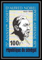 91849b Sénégal Poste Aerienne PA N° 109 Alfred Nobel 1971 Prix Nobel Prize Non Dentelé Imperf ** MNH - Nobelprijs