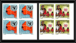 91847a Sénégal N° 356/357 UNICEF 1971 Enfant Child Children Non Dentelé Imperf ** MNH Bloc 4 - UNICEF