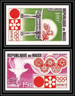 91839 Niger N° 174/175 Sapporo 72 Japon Japan 1972 Jeux Olympiques Olympic Games Non Dentelé Imperf  - Niger (1960-...)