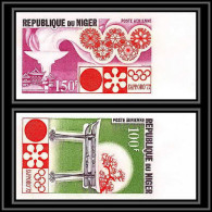 91839a Niger N° 174/175 Sapporo 72 Japon Japan 1972 Jeux Olympiques Olympic Games Non Dentelé Imperf  - Invierno 1972: Sapporo