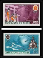 91838d Niger PA N° 135/136 Exposition Universelle Osaka 1970 Japan Japon Universal Exhibition Non Dentelé Imperf ** MNH - 1970 – Osaka (Japon)