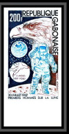 92918b Gabon Gabonaise PA N°149 Premier Homme Sur La Lune Espace Space Non Dentelé ** MNH Imperf Tirage 800 Ex - Gabun (1960-...)