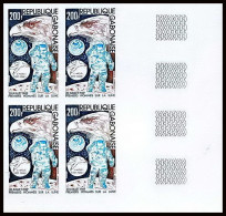 92918d Gabon Gabonaise PA N°149 Premier Homme Sur La Lune Espace Space Non Dentelé ** MNH Imperf Bloc 4 - Afrique