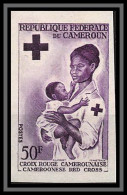 92876 Cameroun N°394 Croix Rouge Red Cross 1965 Infirmière Bébe Essai Proof Non Dentelé ** (MNH Imperf) - Cameroun (1960-...)