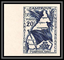 92853 Cameroun N°310 Independance 1960 Drapeau Flag Essai Proof Non Dentelé ** MNH Imperf  - Cameroon (1960-...)