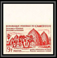 92817 Cameroun N°409 Folklore Et Tourisme Tourism Case Mousgoum 1965 Essai Proof Non Dentelé ** (MNH Imperf) - Cameroon (1960-...)
