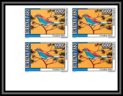 92764b Burkina Faso N°930 Passereaux Estrilda Bengala Astrild Oiseaux (birds) Non Dentelé ** MNH Imperf Bloc 4 - Passereaux