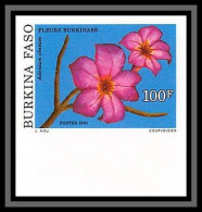 92762c Burkina Faso N°841 Adenium Obesum Rose Du Desert 1991 Non Dentelé ** MNH Imperf Fleurs (plants - Flowers) - Burkina Faso (1984-...)