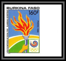 92760d Burkina Faso N°771 Seoul 88 Jeux Olympiques Olympic Games Torche Torch 1988 Non Dentelé ** MNH Imperf - Burkina Faso (1984-...)