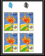 92760b Burkina Faso N°771 Seoul 88 Jeux Olympiques Olympic Games Torche Torch 1988 Non Dentelé ** MNH Imperf Bloc 4 - Ete 1988: Séoul