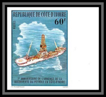 92758d Cote D'ivoire N° 473 Petrole 1978 Oil Patrol Tanker Navire Bateau Boat Ship Non Dentelé ** MNH Imperf  - Côte D'Ivoire (1960-...)