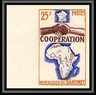 92753d Dahomey N° 213 Coopération Avec Le France 1964 Non Dentelé ** MNH Imperf  - Benin – Dahomey (1960-...)