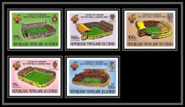 92752b Congo 1981 PA N° 280/285 Football Soccer Espana 82 Wold Cup 1982 Non Dentelé ** MNH Imperf Mi 883/887 - 1982 – Espagne