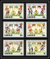 92751b Liberia N° 886-891 Football Soccer 1981 Espana 82 Wold Cup Non Dentelé ** MNH Imperf (mi 1464-1469) - 1982 – Spain