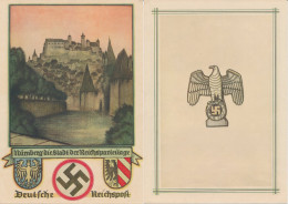 Telegram Germany 1931 - Unused - Schmuckblatt Telegramme Nazi Party Rallies NSDAP Nuremberg- Swastika - Castle - Andere & Zonder Classificatie