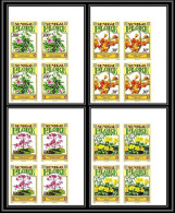 92748a Sénégal N°1118/1121 Bombax Pervenche Allamanda Fleurs Flowers Non Dentelé ** MNH Imperf Bloc 4 - Autres & Non Classés