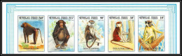 92738a Sénégal N°1193/1197 Primates Singes Patas Babouin Chimpanzé Baboon Chimpanzee Apes 1996 Non Dentelé ** MNH Imperf - Monkeys