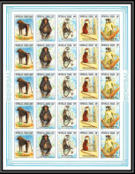 92738 Sénégal N°1193/1197 Primates Singes Patas Babouin Chimpanzé Baboon Chimpanzee Apes 1996 Non Dentelé ** MNH Imperf - Sénégal (1960-...)