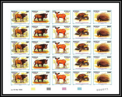 92737 Sénégal N°1144/1148 Buffalo Tortue Turtle Phacochère Warthog Porc Epic Animals 1995 Non Dentelé ** MNH Imperf - Andere & Zonder Classificatie