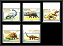 92739c Sénégal N°1112/1116 Dinosaures Animaux Prehistoriques Prehistorics 1994 Non Dentelé ** MNH Imperf - Senegal (1960-...)