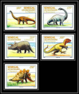 92739b Sénégal N°1112/1116 Dinosaures Animaux Prehistoriques Prehistorics 1994 Non Dentelé ** MNH Imperf - Prehistorics