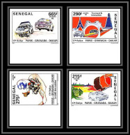 92734c Sénégal N°1165/1168 Paris Grenade Dakar Voitures Cars Moto Tour Eiffel 1995 Non Dentelé ** MNH - Auto's