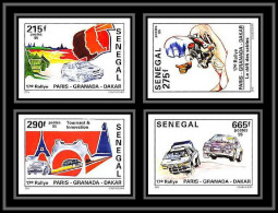 92734b Sénégal N°1165/1168 Paris Grenade Dakar Voitures Cars Moto Tour Eiffel 1995 Non Dentelé ** MNH - Automobile