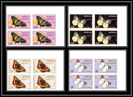92731a Sénégal N°1161/1164 Papillons Schmetterlinge Butterfly 1993 Non Dentelé ** MNH Imperf Bloc 4 - Sénégal (1960-...)