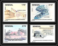 92730b Sénégal N°1104/1107 Sauvegarde Monuments Historiques Cultural UNESCO Gorée 1994 Non Dentelé ** MNH Imperf - Monumenten