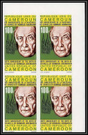 92579b Cameroun (cameroon) N°601 Konrad Adenauer Non Dentelé Imperf ** MNH Bloc 4 - Cameroun (1960-...)