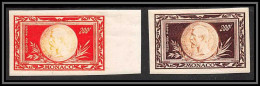 92565 Monaco PA N°41 Pièce De Monnaie Coin Lot De 2 Essai Proof Non Dentelé Imperf ** MNH - Luftfahrt