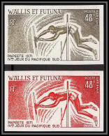 92551 Wallis Et Futuna PA N°39 Saut à La Perche 1971 Jeux Du Pacifique Pole Vault Essai Proof Non Dentelé Imperf ** MNH  - Athletics
