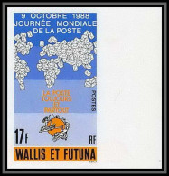 92549a Wallis Et Futuna N°382 UPU Journée Mondiale De La Poste 1988 World Post Day Non Dentelé Imperf ** MNH - Non Dentelés, épreuves & Variétés
