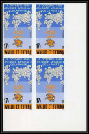 92549b Wallis Et Futuna N°382 UPU Journée Mondiale De La Poste 1988 World Post Day Bloc 4 Non Dentelé Imperf ** MNH - U.P.U.